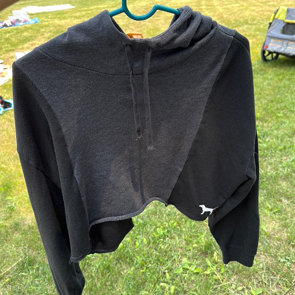 Pink crop hoodie
